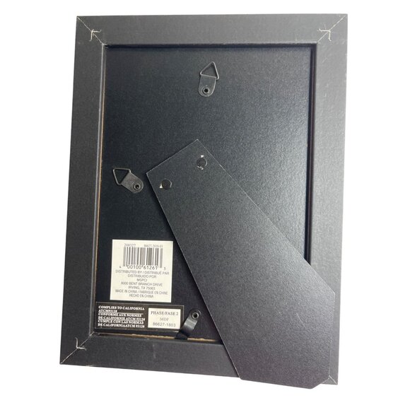 Set Of 3 Black Picture Frames 5x7 8x10 & 4x6 Wood-Look Plastic Tabletop/Wall - Picture 6 of 8